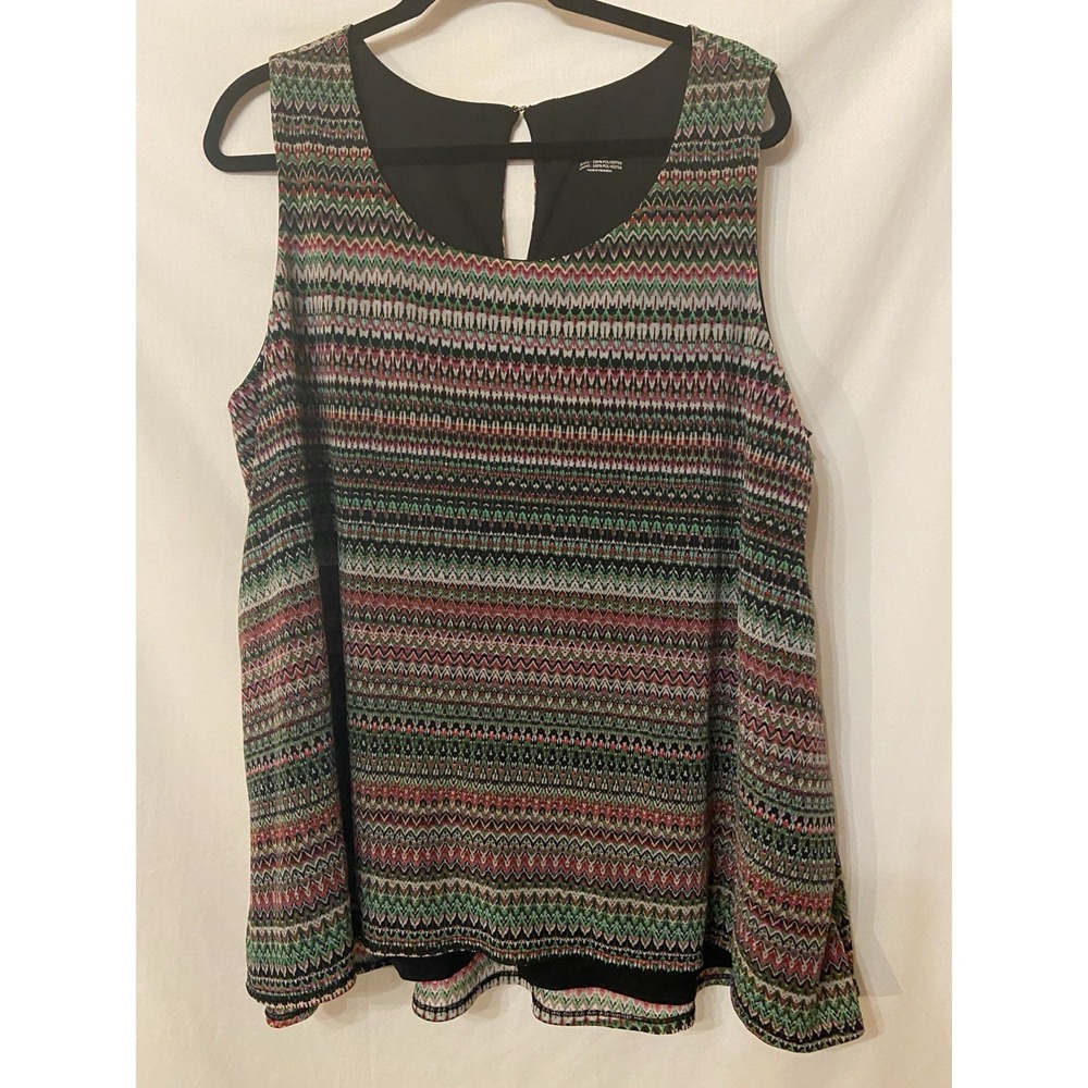 Geometric Women's Sleeveless Size 18/20 Lane Bryant Classy Casual Loose Fit Top